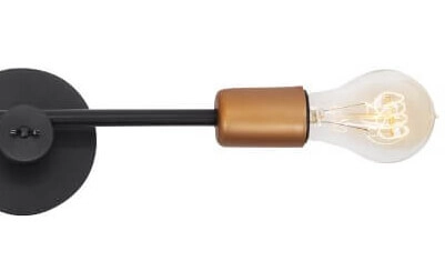 Wandlamp Sticks zwart met goud Lyora 5903139626798