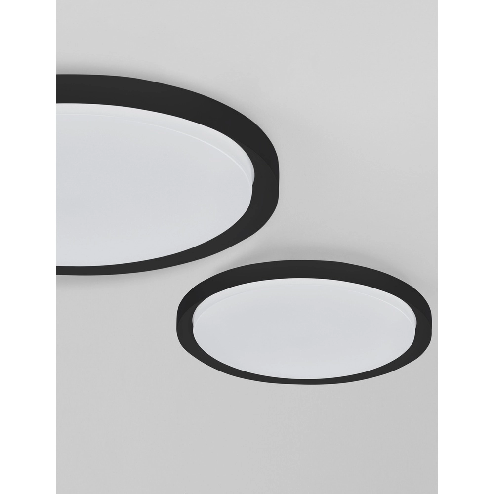 Plafonniere Troy zwart Ø 46cm Lyora 5212017425799