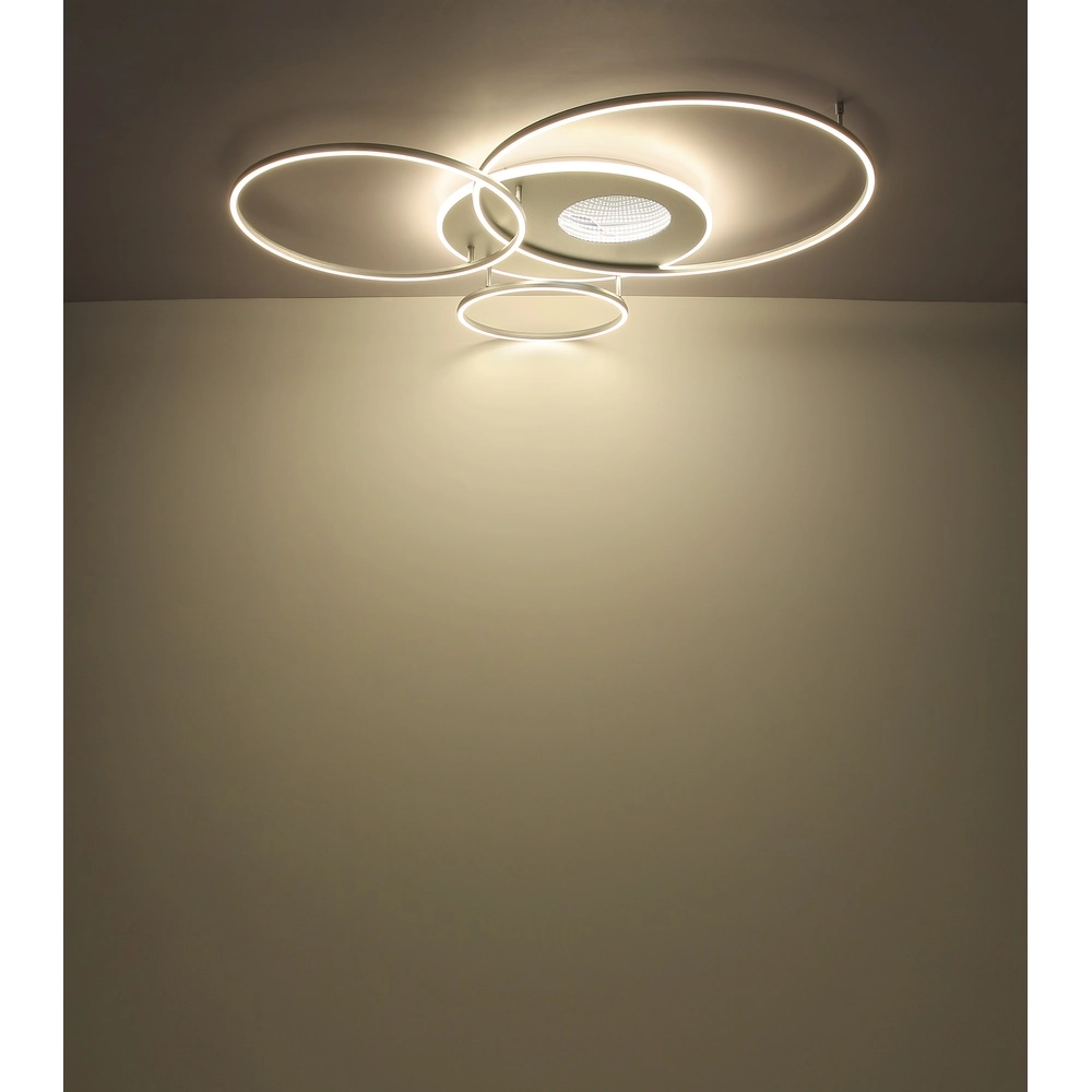 Moderne plafondlamp Invertina zilvergrijs 126cm Globo 9007371468836
