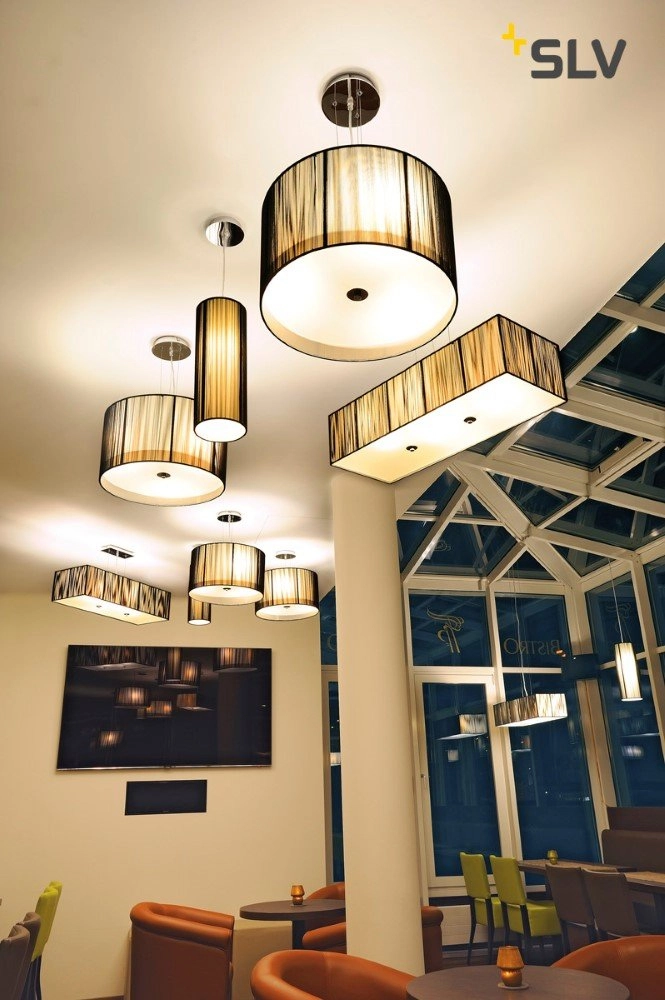 Hanglamp design Q-Line dimbaar 142cm zwart SLV 4024163196116