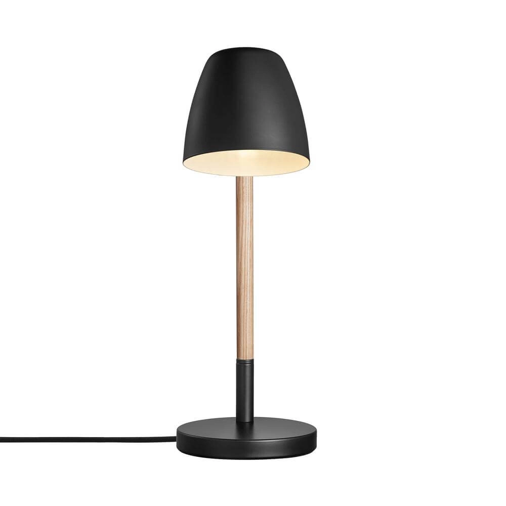 Tafellampje Theo zwart met hout Nordlux 5704924005695
