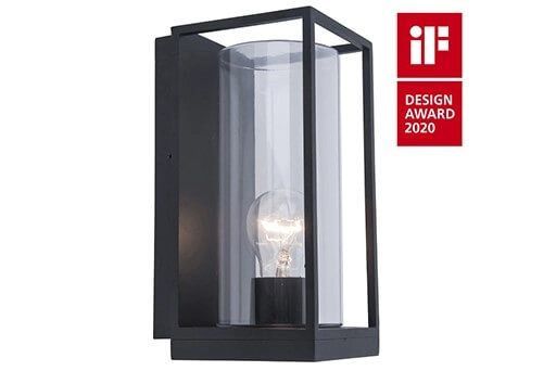 Zwarte wandlamp Flair design - reddot award