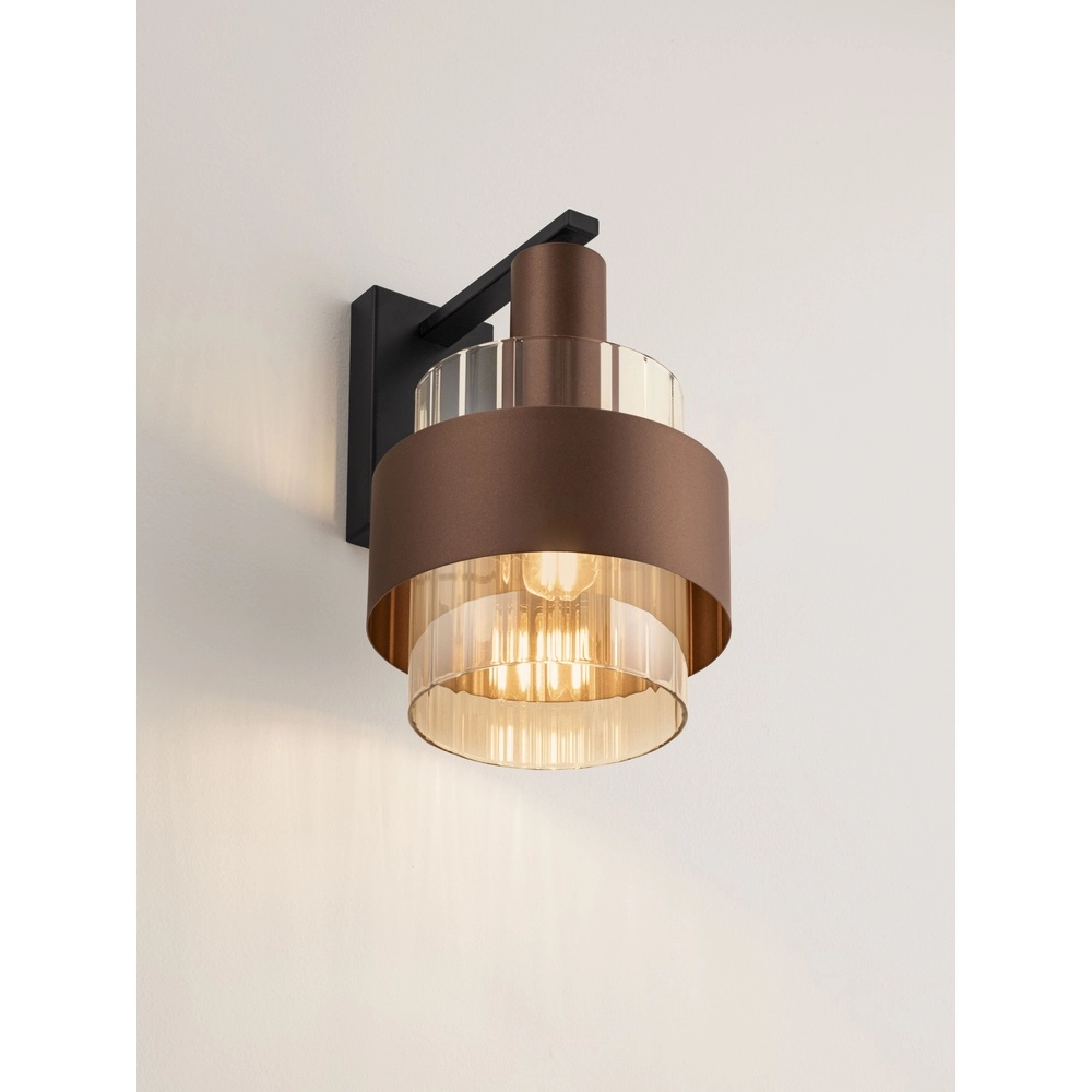 Moderne wandlamp Serena koffie bruin Lyora 5212063501201