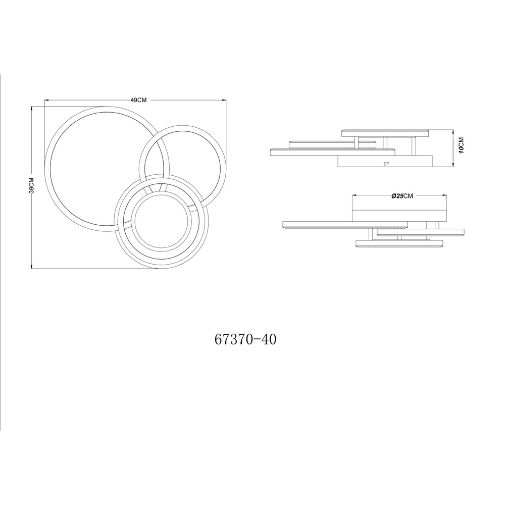 Plafondlamp Randell brons Globo 9007371580019
