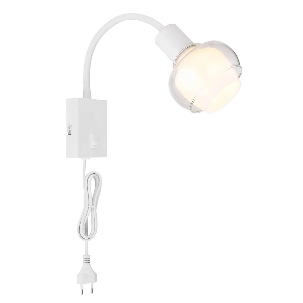 Witte wandlamp Tokki boog enkel Globo 9007371446056