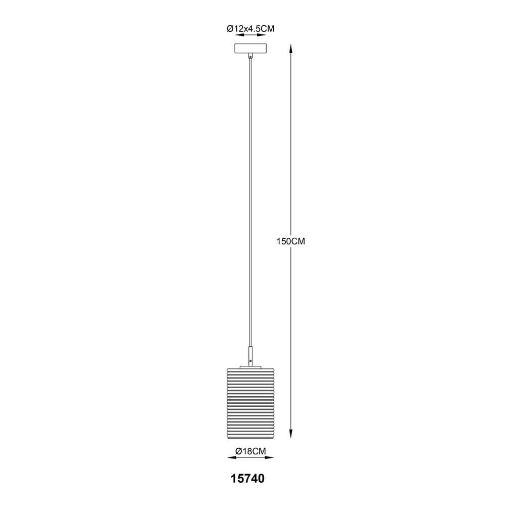 Hanglamp Lampigna enkel Ø 18cm Globo 9007371458875