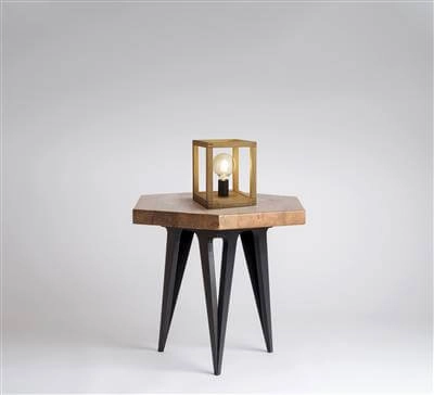 Tafellamp hout Square Searchlight 5053423190402