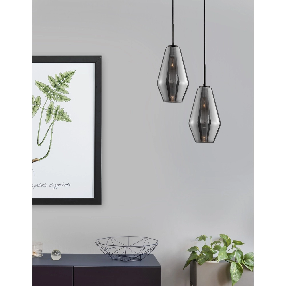 Hanglamp Veiro chroom glas Ø 17 x 28,5cm Lyora 5212017421289