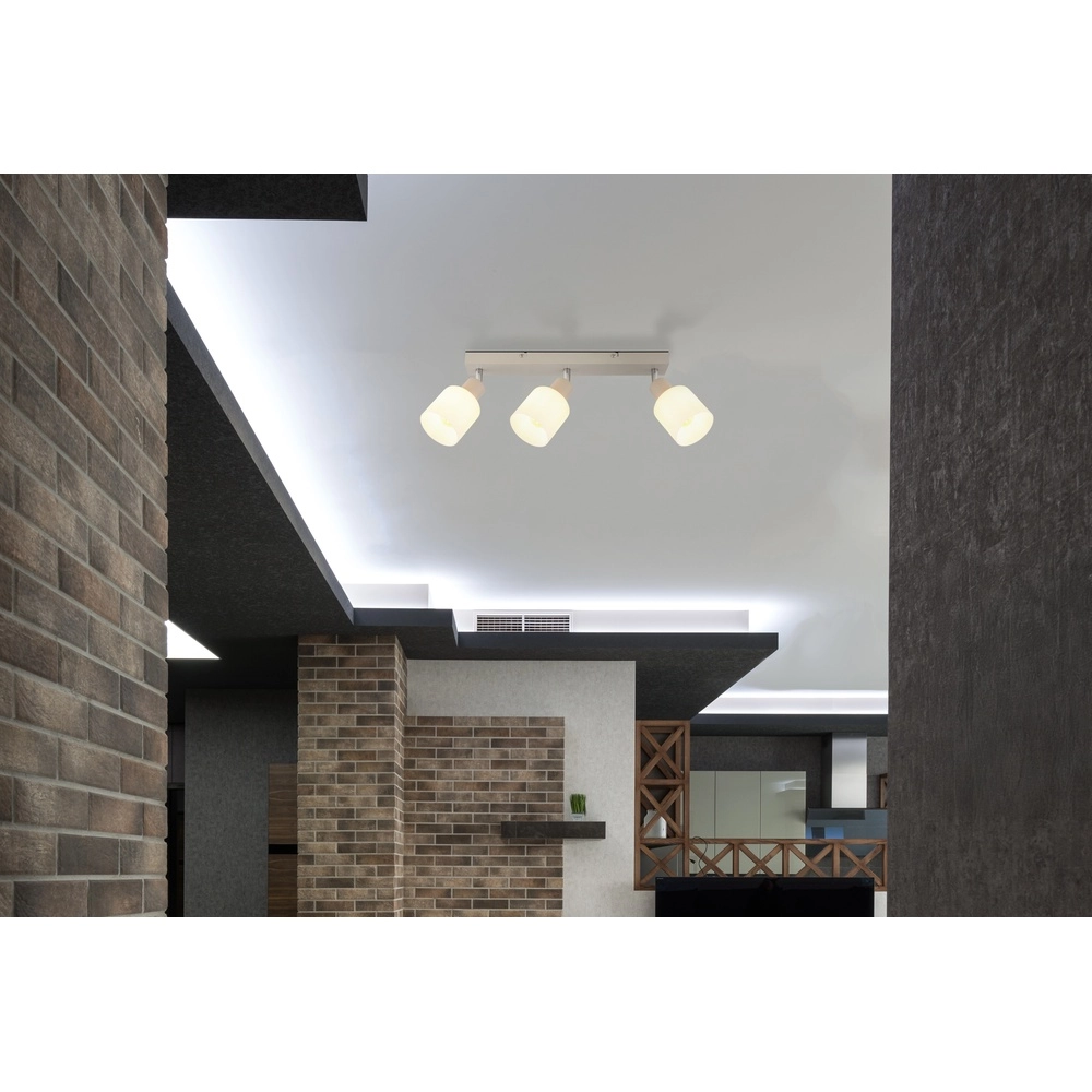 3-lichts plafondspot Trent zand bruin Globo 9007371578962