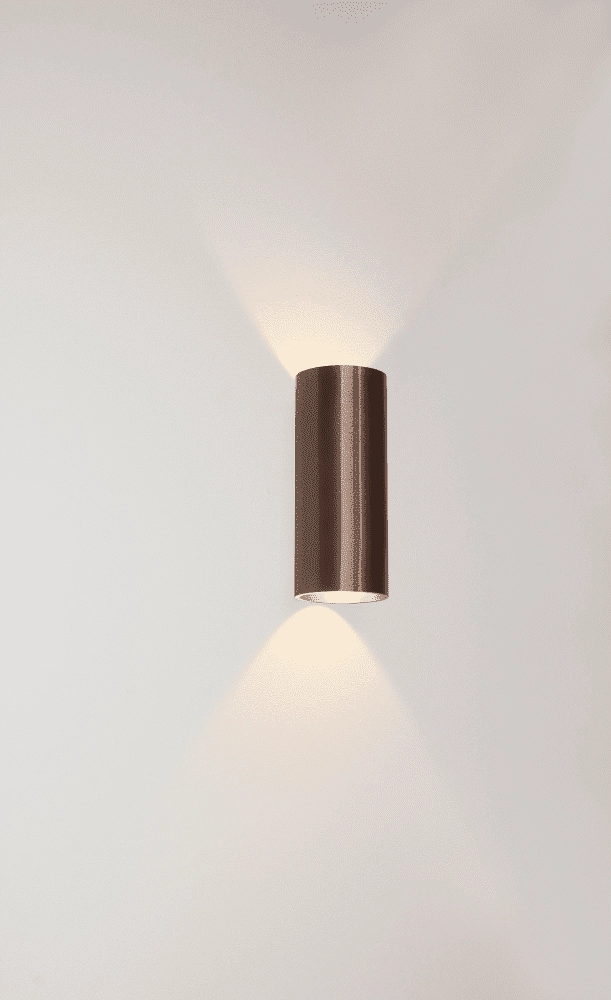 Led wandspot Brody2 Up - Down 2-lichts bronsbruin
