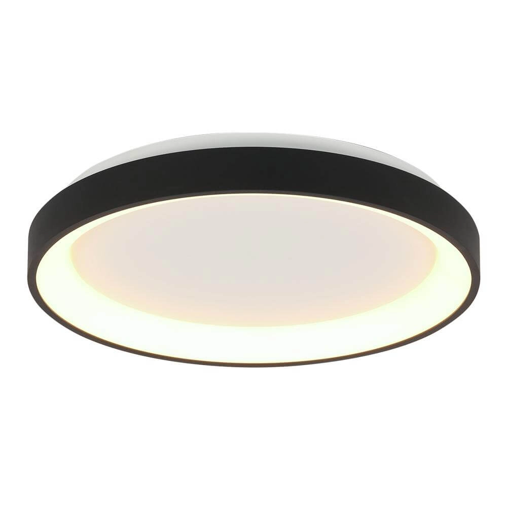 Plafondlamp Ringlede design zwart Ø 38cm Plafondlamp Ringlede design zwart Ø 38cm