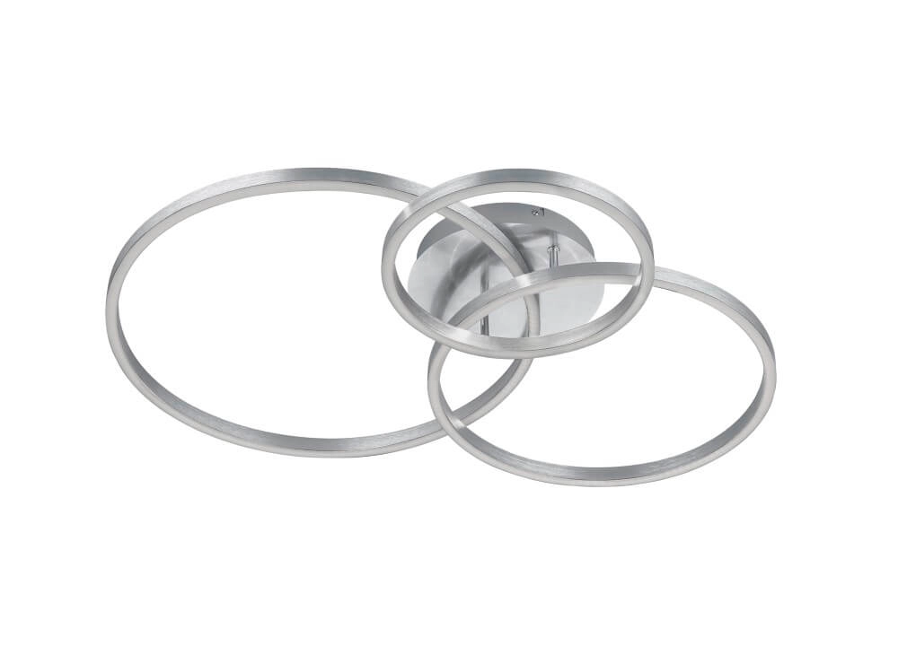 Plafonnière Winona 3-rings RVS Plafonnière Winona 3-rings RVS