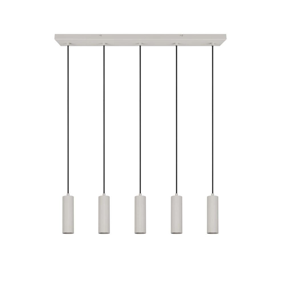 5-lichts hanglamp Soka grijs Trio 4017807658552