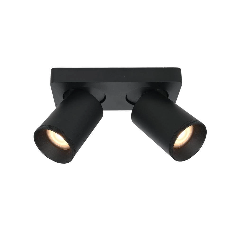 Plafondlamp Mega 2-lichts zwart