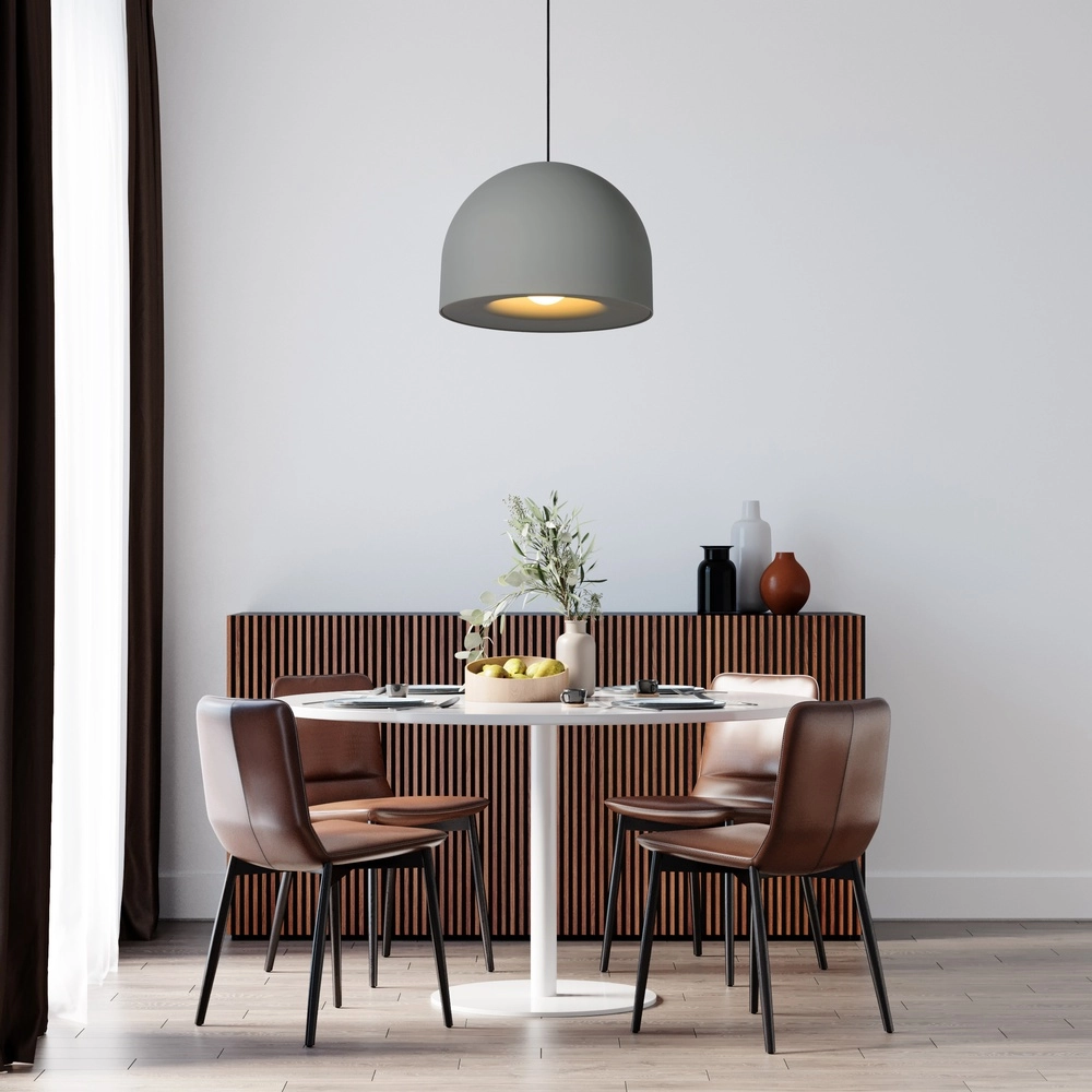 Moderne beton grijze hanglamp Akron Ø 50cm - 1x E27 Premium by Lucide 5411212202109