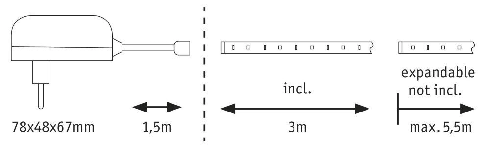 2700K MaxLED 250 3m set Paulmann 4000870798522