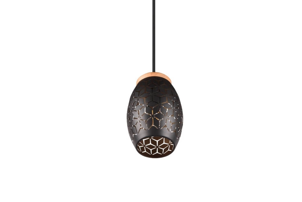 Zwart goude hanglamp Bidar design