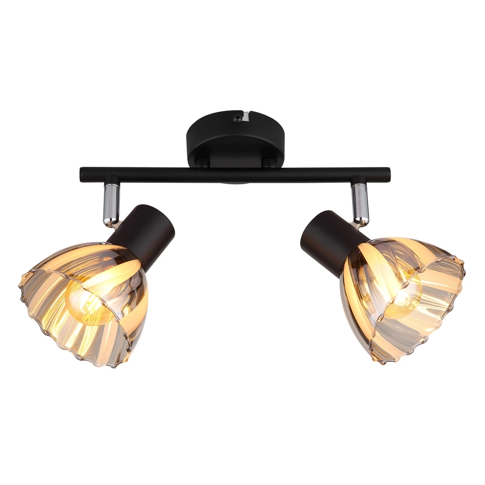 Plafondlamp 2-lichts Zachery zwart Globo 9007371522507