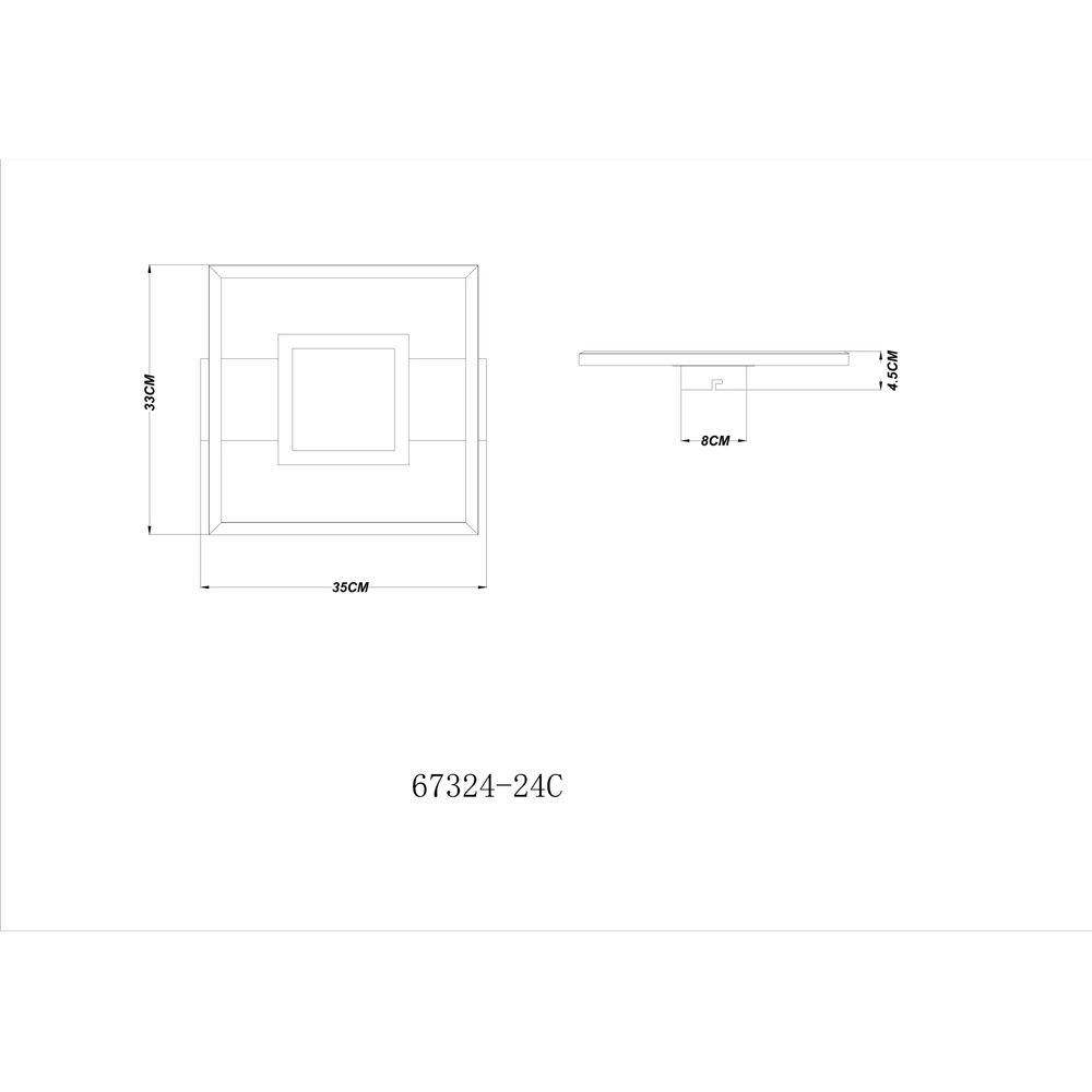 Strakke plafondlamp Pikara wit Globo 9007371592005