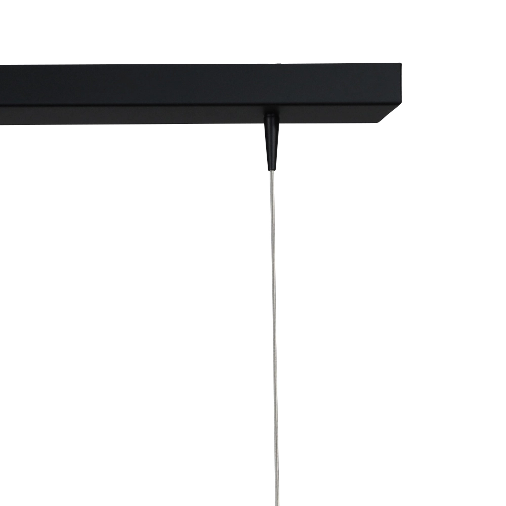 Zwarte eettafel hanglamp Flute 5-lichts gouden cilinder Masterlight 8718121211282