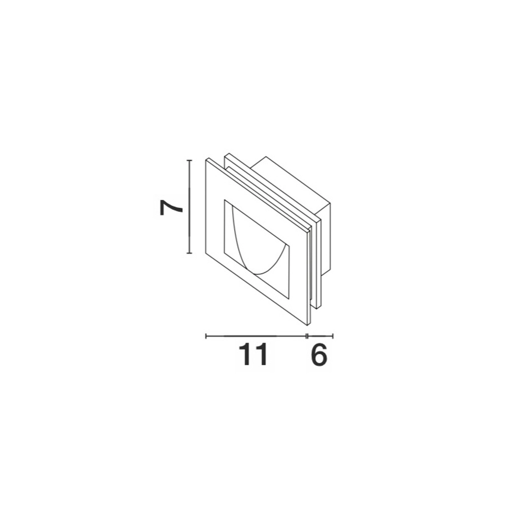 Inbouwlamp Krypton grijs 11cm Lyora 5212017409386