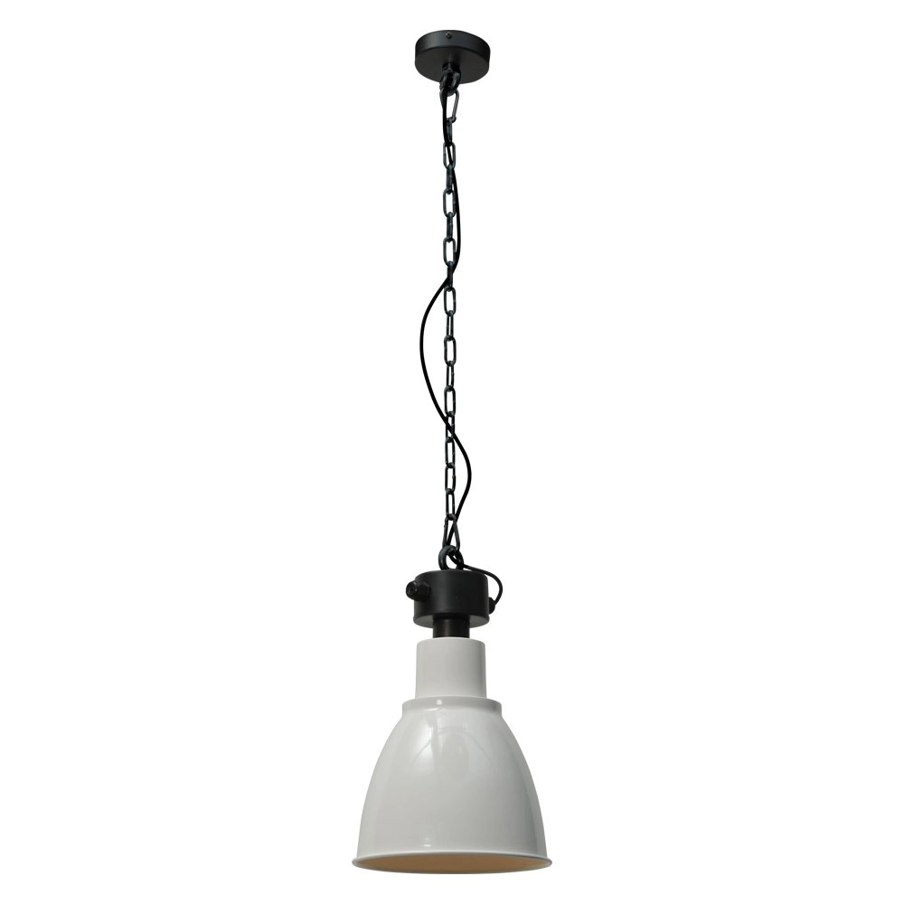 Retro industrie hanglamp Industria 27 Bud wit met zwart Masterlight 8718121232447