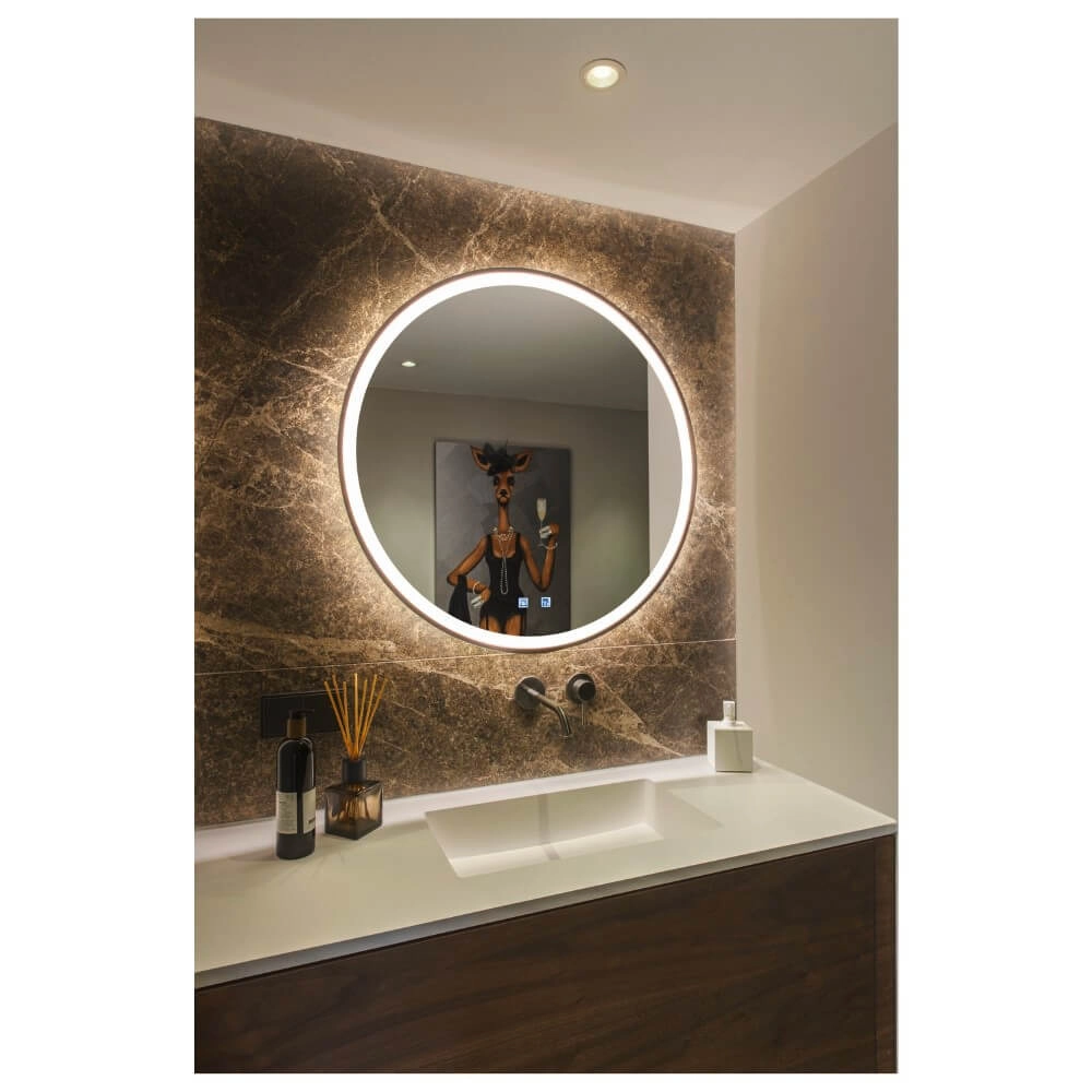 Spiegel wandlamp Trukko Zwart - Ø 80cm SLV 4024163274753