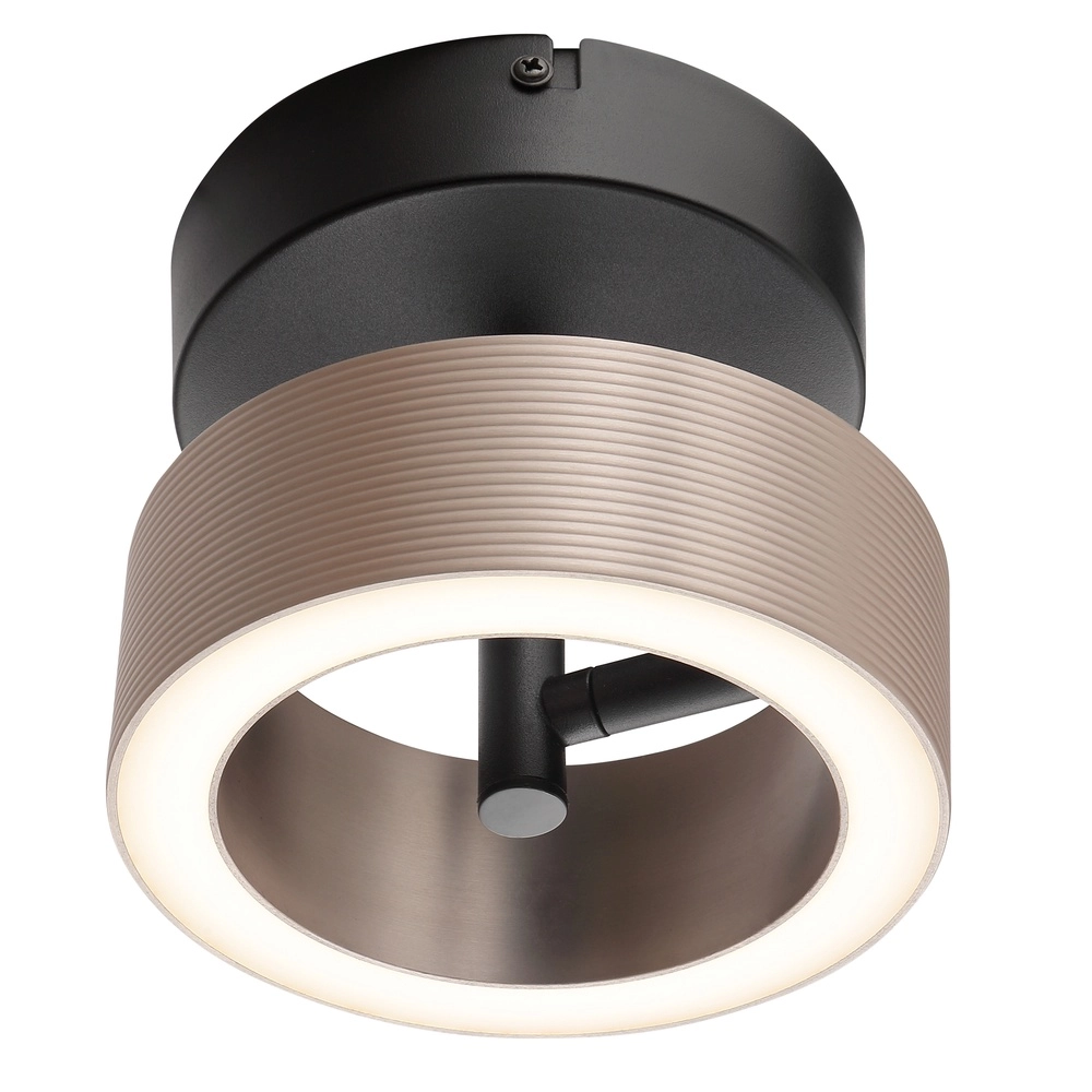 Plafondlamp Axion zwart met bruin Brilliant 4004353477157