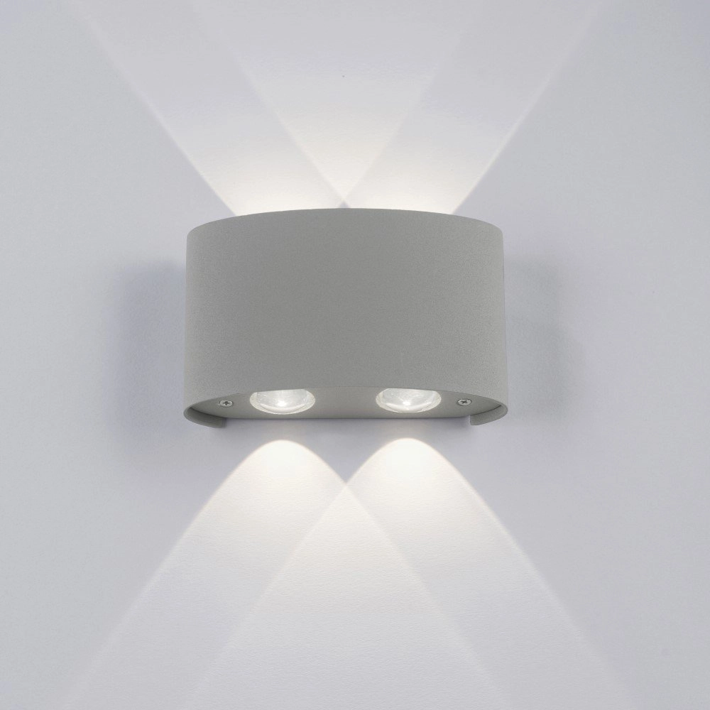 Design wandspot Carlo Up - Down 2-lichts grijs Paul Neuhaus 4012248335789