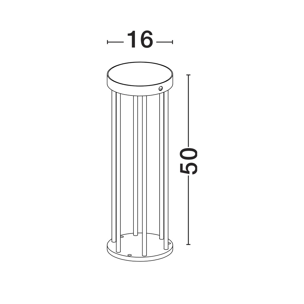 Solar tuinlamp Aigo antraciet 50cm Lyora 5212017449436