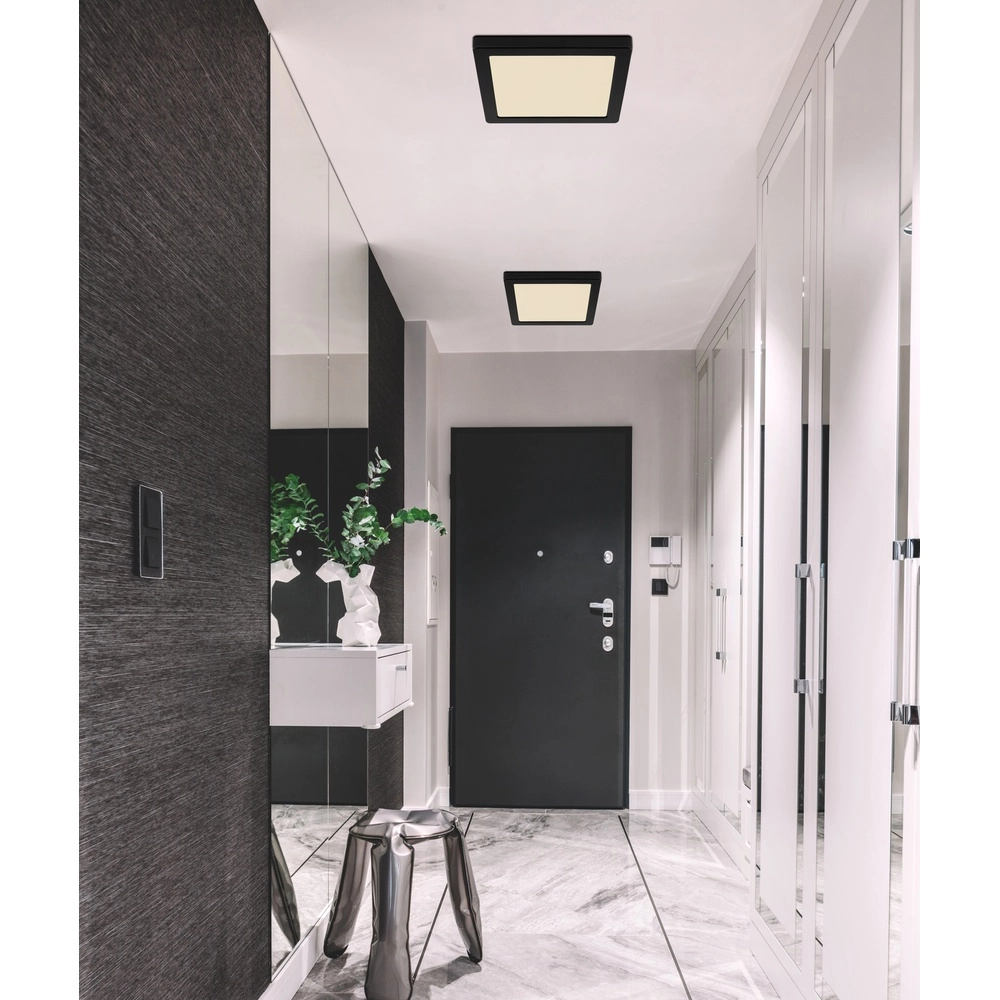 Design plafonniere Lasse vierkant zwart 21,7cm Globo 9007371430901