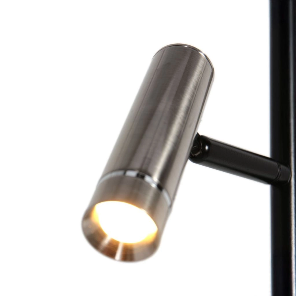 Vloerlamp 2-lichts Lumo zwart met nikkel Steinhauer 8712746184679