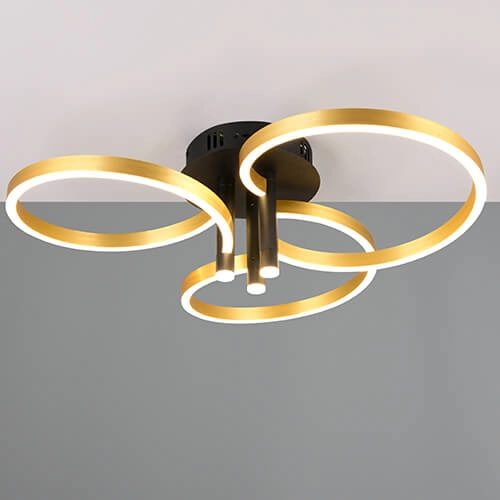 Gekrulde led plafondlamp Caruso goud - Ø 65,5cm Trio 4017807612967