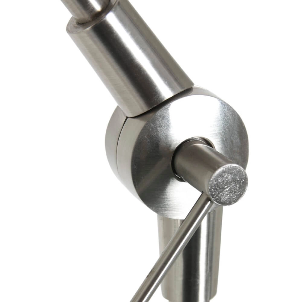 Vloerlamp Gramineus 165cm grijs met linnen witte kap Steinhauer 8712746093742