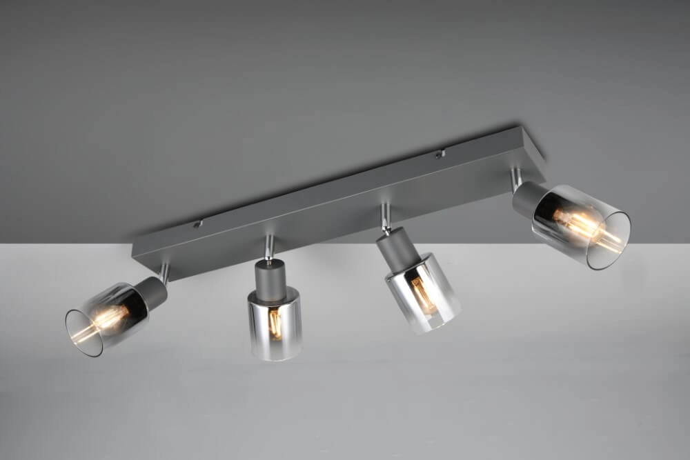 4-lichts plafondlamp Cadiz zwart 4-lichts plafondlamp Cadiz zwart