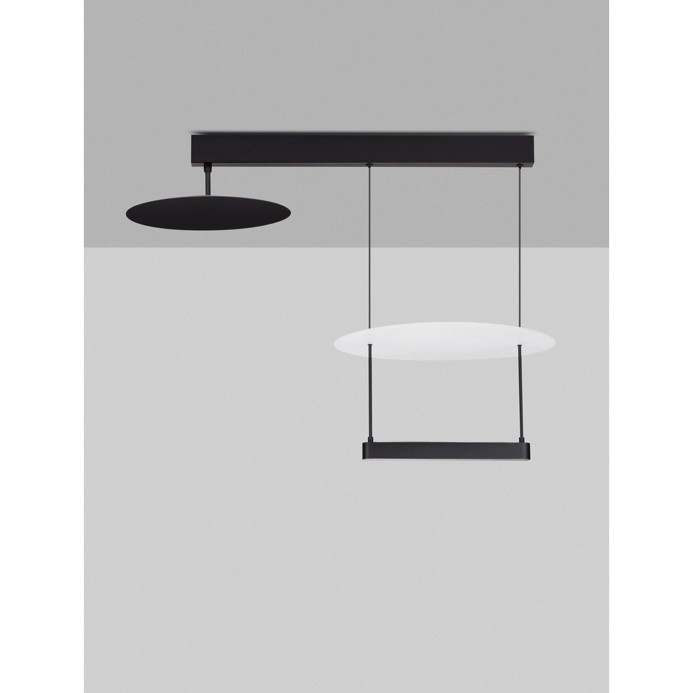 Hanglamp Diona design zwart met wit Lyora 5212017451491