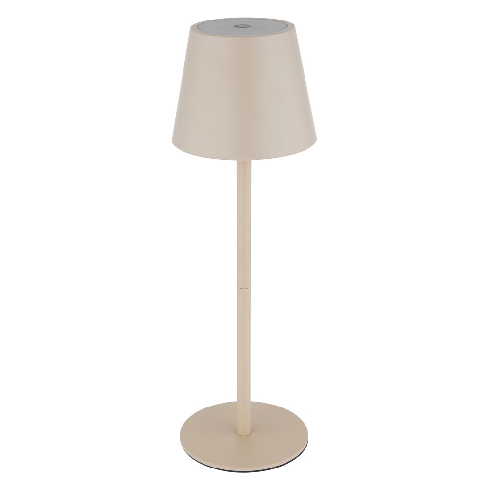 Moderne tafellamp Vannie I zand bruin ook voor fles oplaadbaar Globo 9007371468805