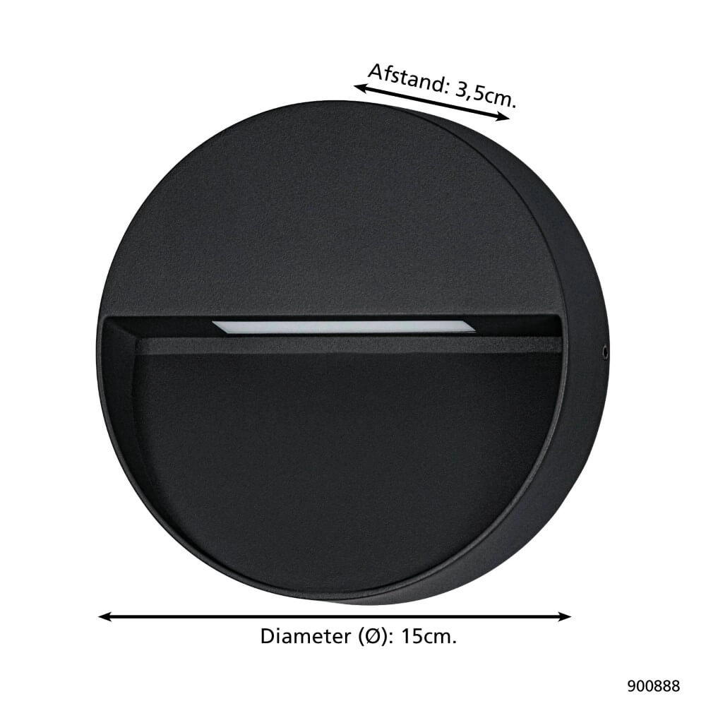 Zwarte trapverlichting Maruggio rond - buiten Eglo 9008606264018