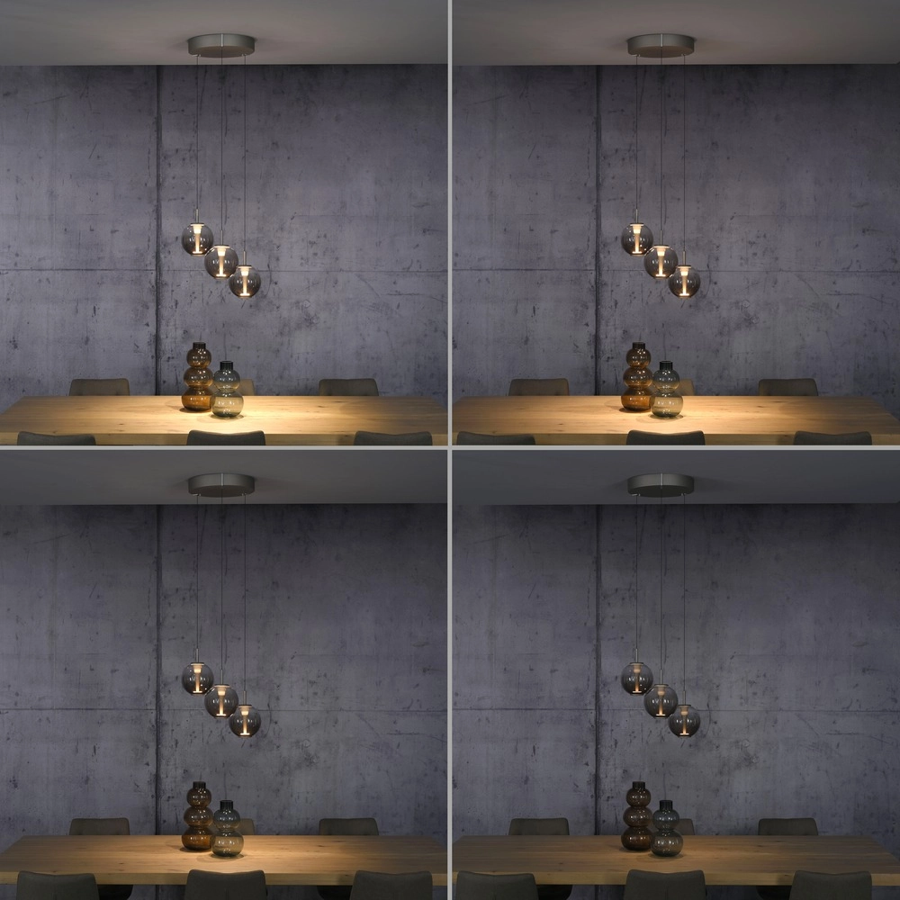 Vide hanglamp Pure E-Infinty bronce met amber glas Paul Neuhaus 4012248398166