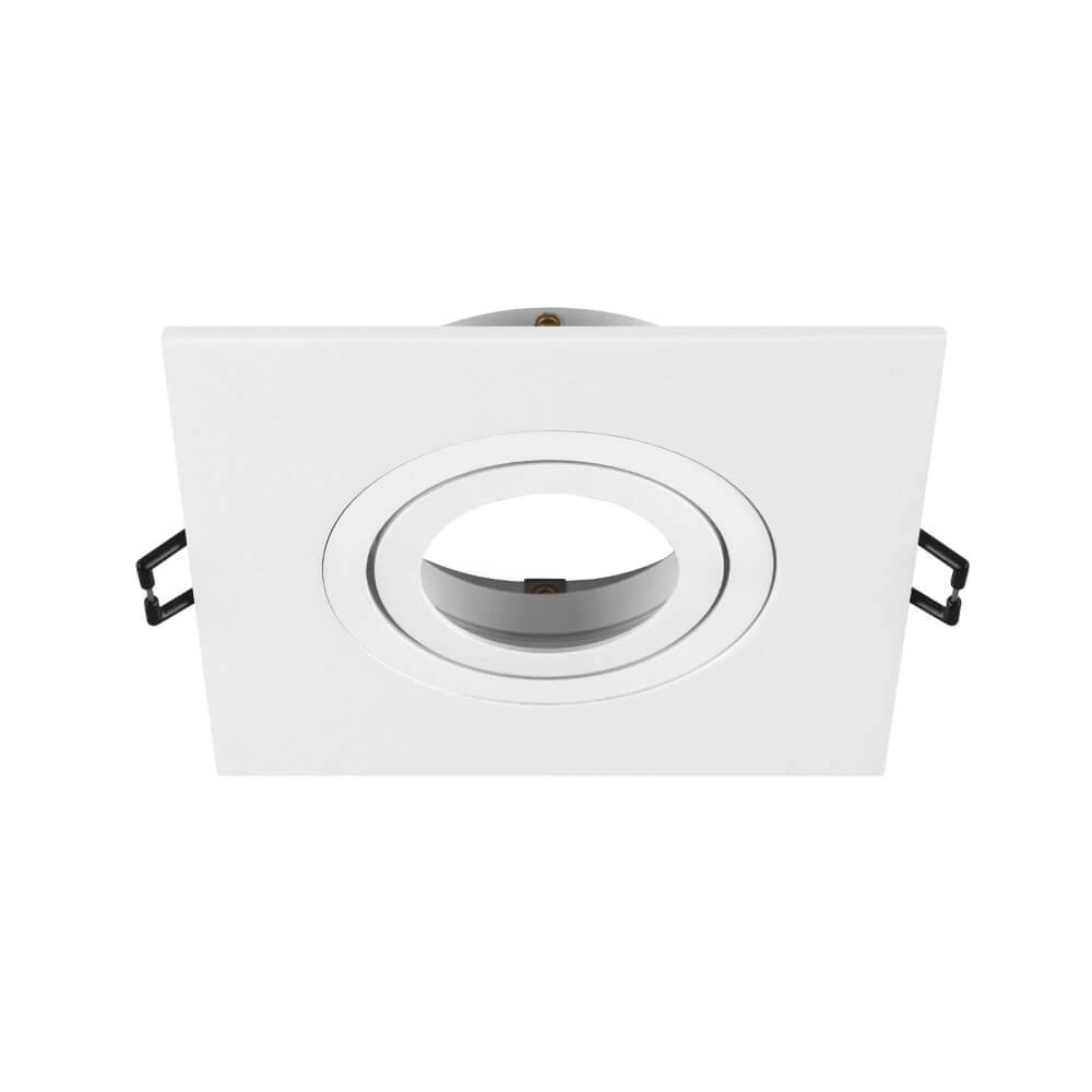 Inbouwring New Tria 75 XL vierkant wit - zonder fitting