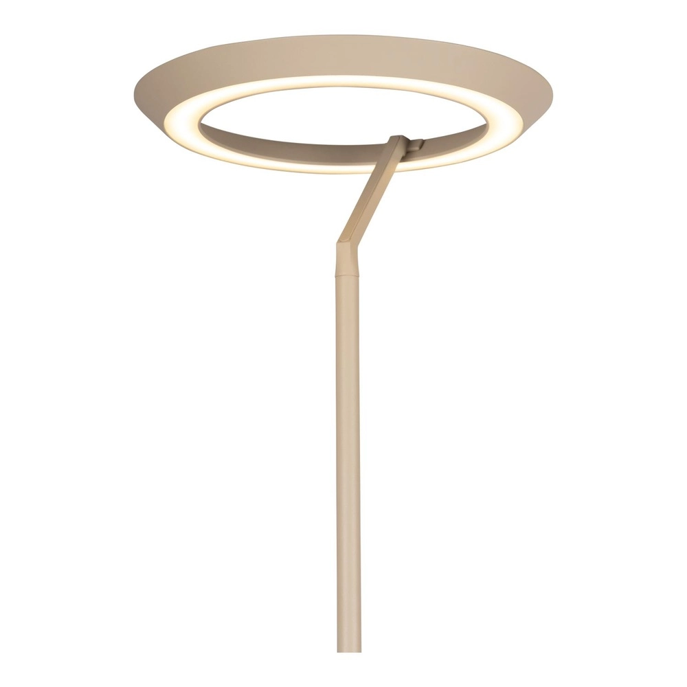 Design vloerlamp Celeste zand bruin Ø 28cm met leeslampje Lucide 5411212032256