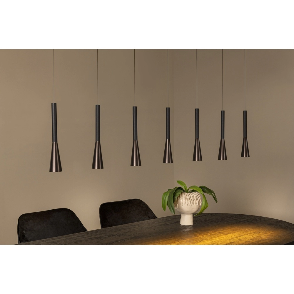 Design hanglamp Joakim 7-lichts koffie bruin Premium by Lucide 5411212242129