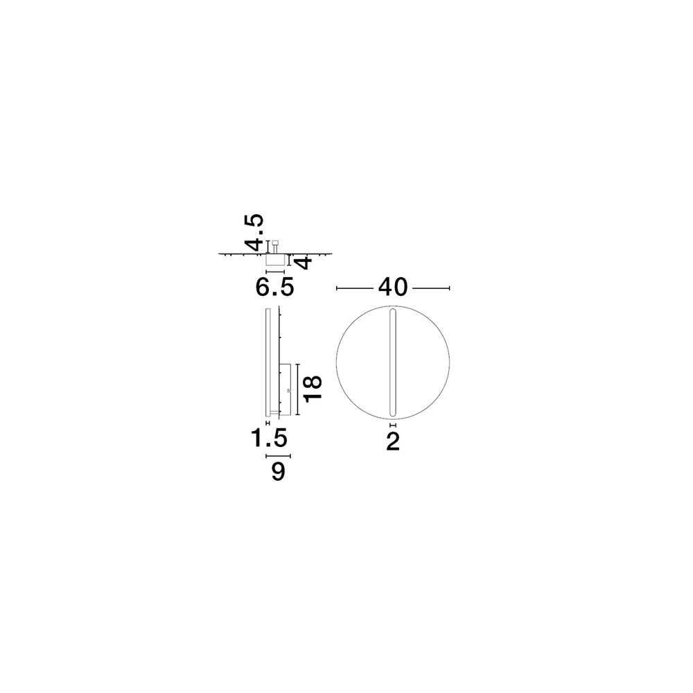 Ronde wandlamp Nalu Ø 40cm Lyora 5212017470911
