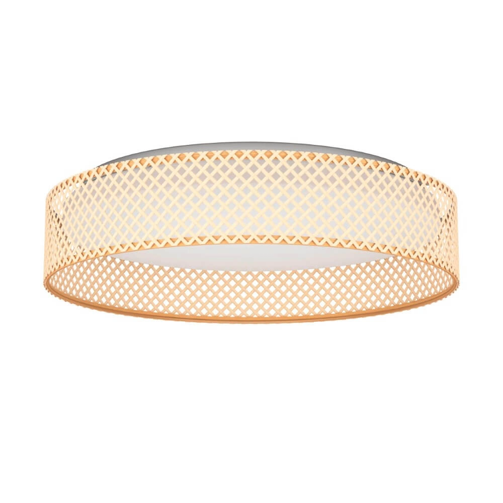 Rotan plafondlamp Luppineria Ø 38cm