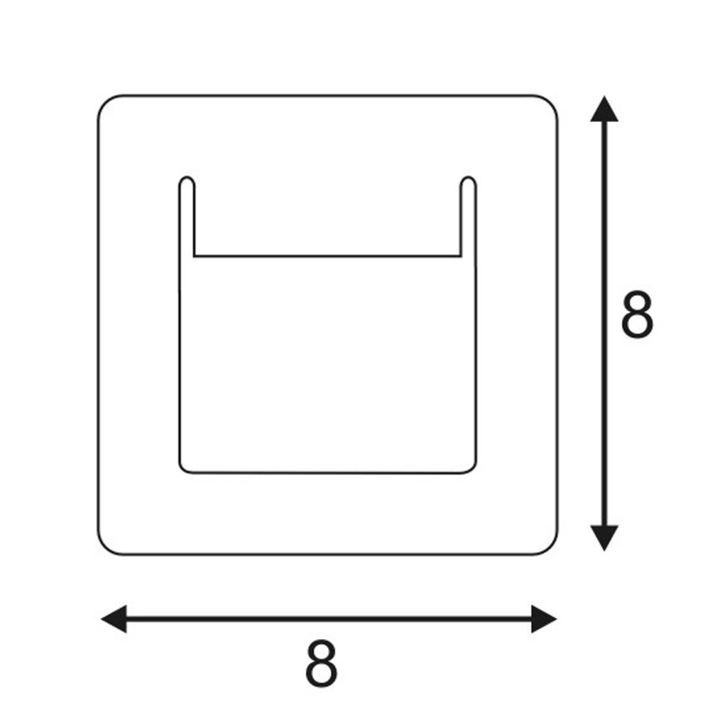 Vierkante inbouwlamp Downunder Pur 8cm wit SLV 4024163134804