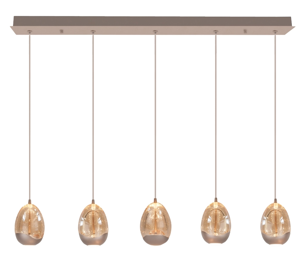 Eetkamer hanglamp Champagne Egg 5-lichts