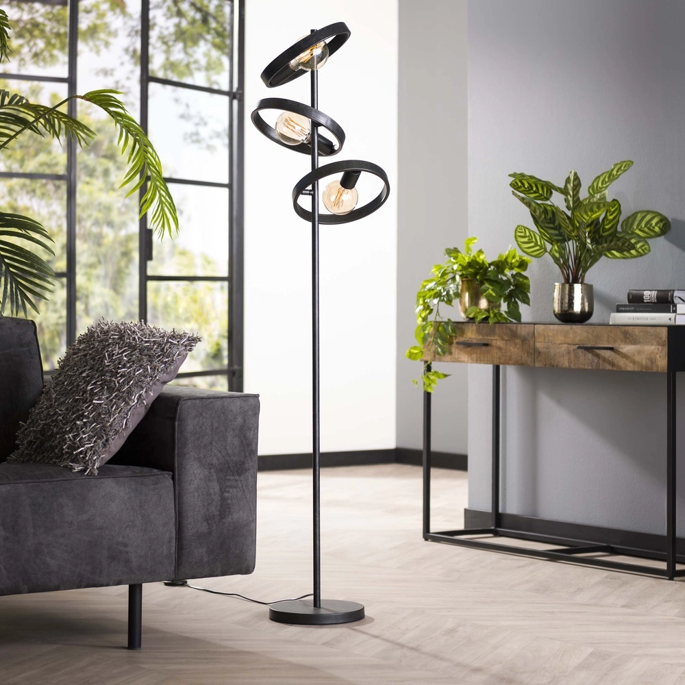 Ringen vloerlamp Hover 155cm hoog - charcoal Lyora 8716803513310
