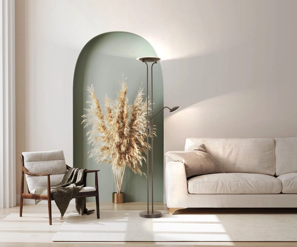 Vloerlamp met leeslamp Tallri dimbaar Fischer & Honsel 4003694404891