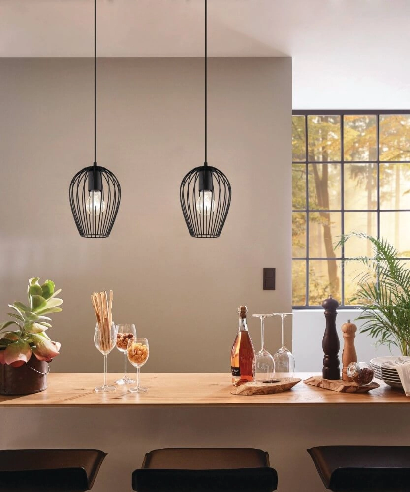 Vintage hanglamp Newtown 16cm zwart Eglo 9002759494773