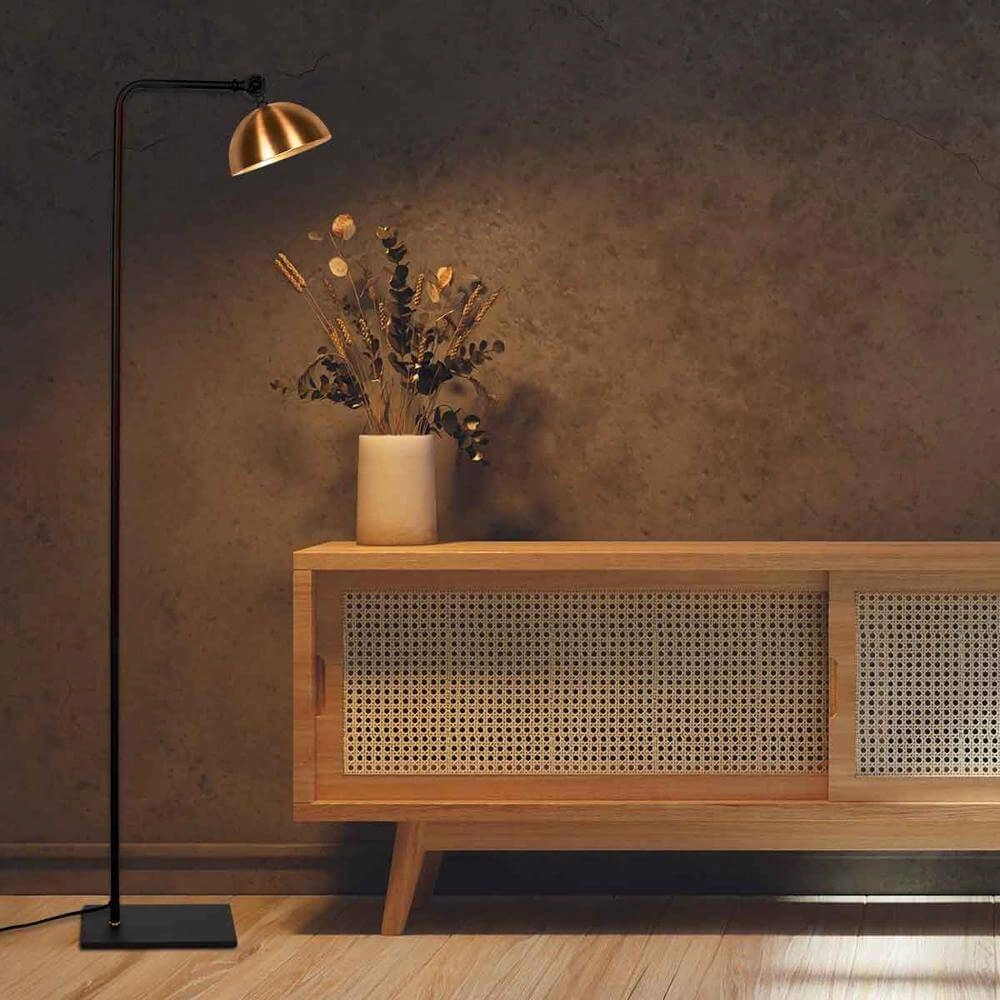 Vloerlamp Pintino zwart met brons Steinhauer 8712746176490